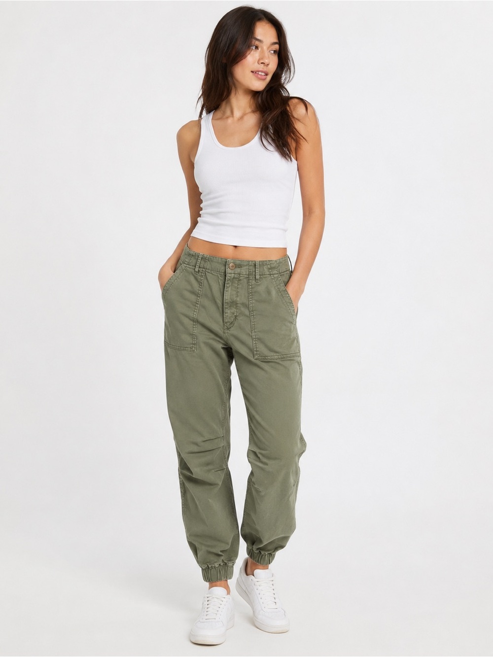 American Eagle Army Green Utility Jogger Pants | Women’s Size 4